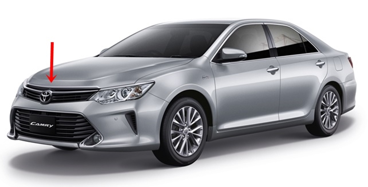คิ้วฝากระโปรงหน้า TOYOTA CAMRY ปี2015-2018 (ชุบโครเมี่ยม) แท้ศูนย์ (HYBRID ใช้ได้) - Image 5