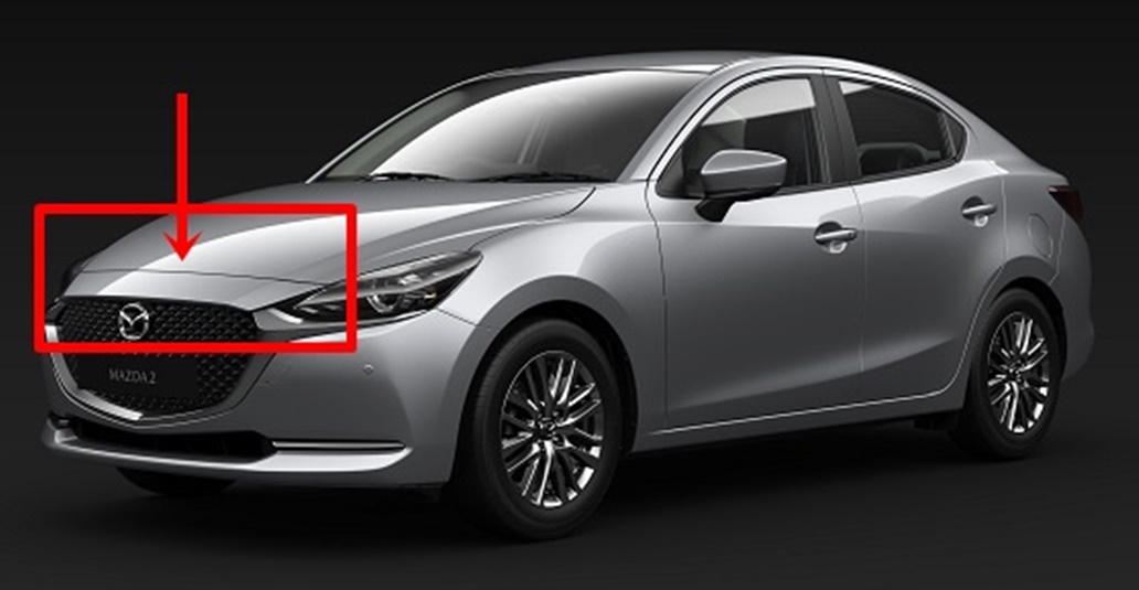 พลาสติกบนกันชนหน้า MAZDA 2 ปี2019-2024 แท้ศูนย์ (SKYACTIV) (ตัวบน) (พลาสติกฝาครอบบนกันชนหน้า ตัวบน) (สีพื้นงานดิบ) - Image 6