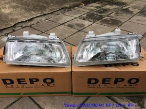 ไฟหน้า CIVIC'90-91 EF-90