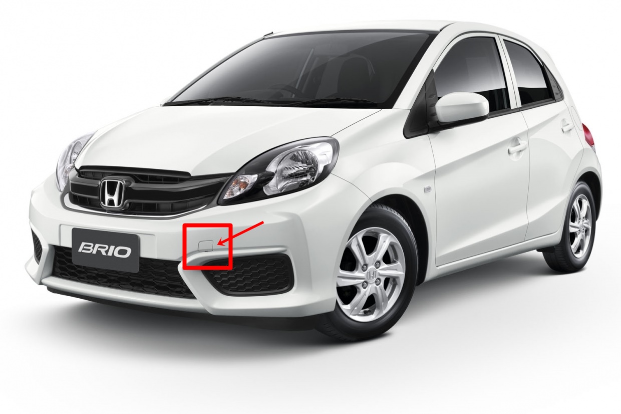 ฝาปิดหูลากจูง หน้า HONDA BRIO ปี2016-2019 (AMAZE) แท้ศูนย์ (สีพื้นงานดิบ) - Image 3