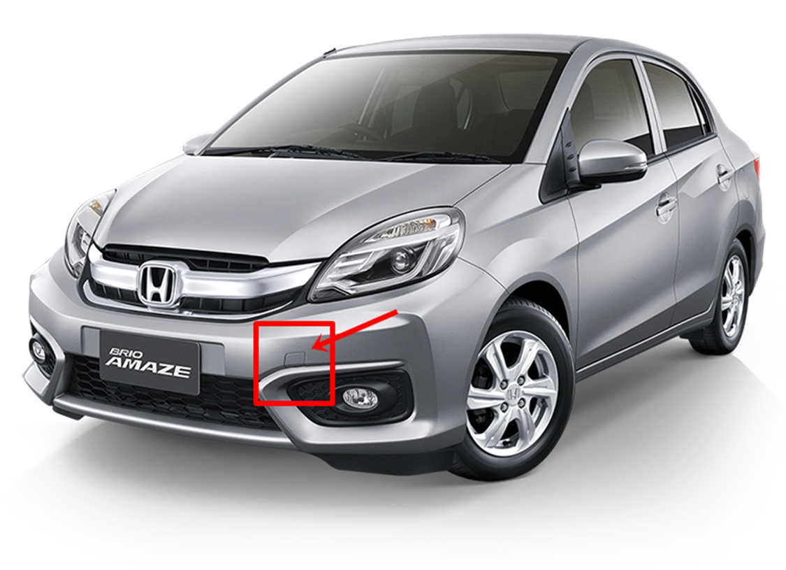 ฝาปิดหูลากจูง หน้า HONDA BRIO ปี2016-2019 (AMAZE) แท้ศูนย์ (สีพื้นงานดิบ) - Image 4