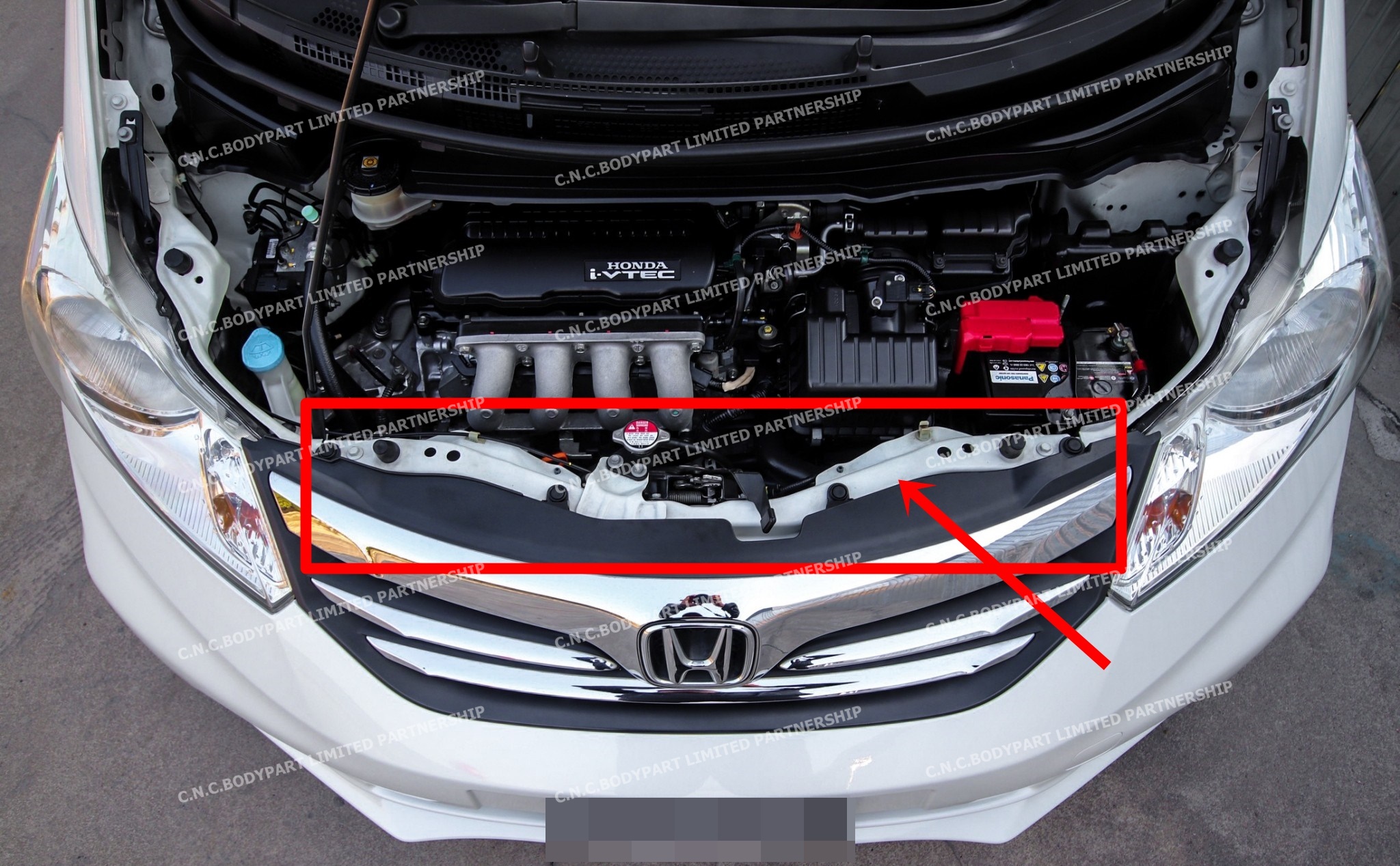 เหล็กคานรับฝากระโปรงหน้า HONDA FREED ปี2010-2015 แท้ศูนย์ (ตัวบน ตัวกลาง) - Image 6