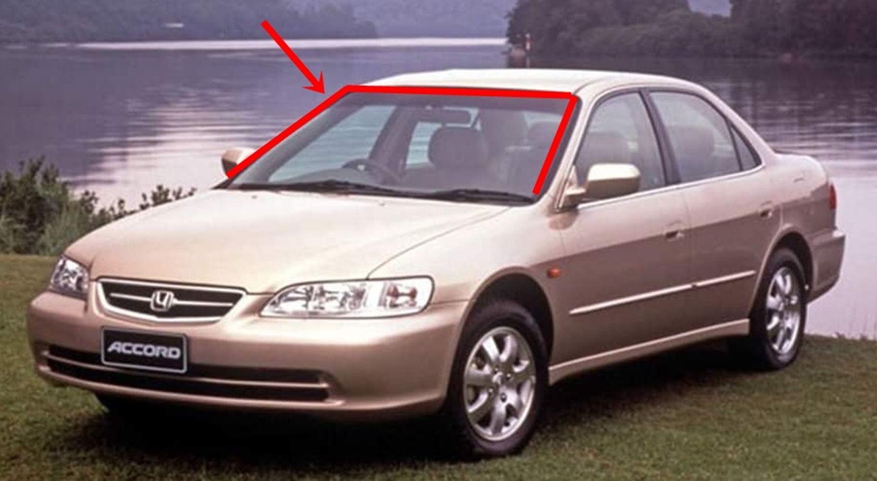 ยางขอบกระจกบังลมหน้า HONDA ACCORD ปี1998-2002 แท้ศูนย์ (G.6) โฉมงูเห่า - Image 3
