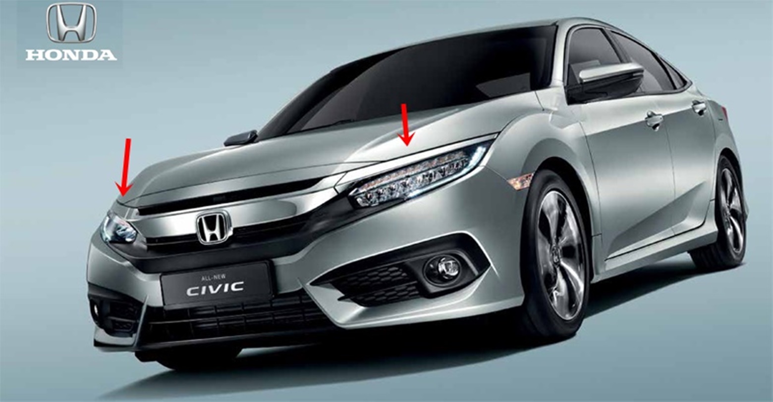 คิ้วบนไฟหน้า HONDA CIVIC FC ปี2016-2021 LH / RH แท้ศูนย์ (แบบชุบโครเมี่ยม) (สำหรับ ตัว 4ประตู เท่านั้น) (ราคา ต่อข้าง) - Image 6