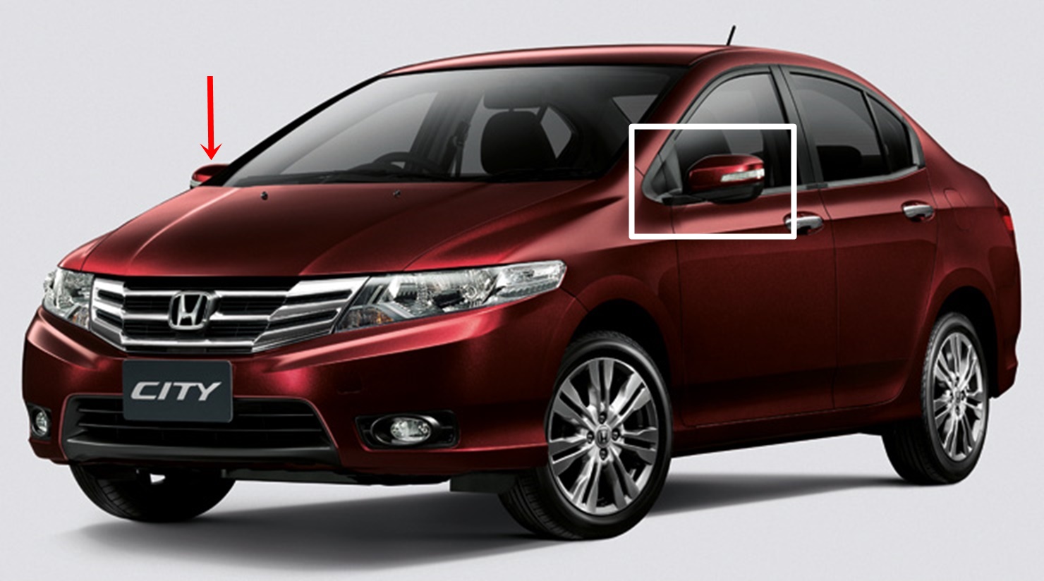 กระจกมองข้าง HONDA CITY ปี2009-2013 LH / RH (เกรดเทียบแท้) (รุ่น ไฟฟ้า 7สาย มีไฟเลี้ยว พร้อม ฝาครอบสีพื้นงานดิบ) (ราคา ต่อข้าง) - Image 5