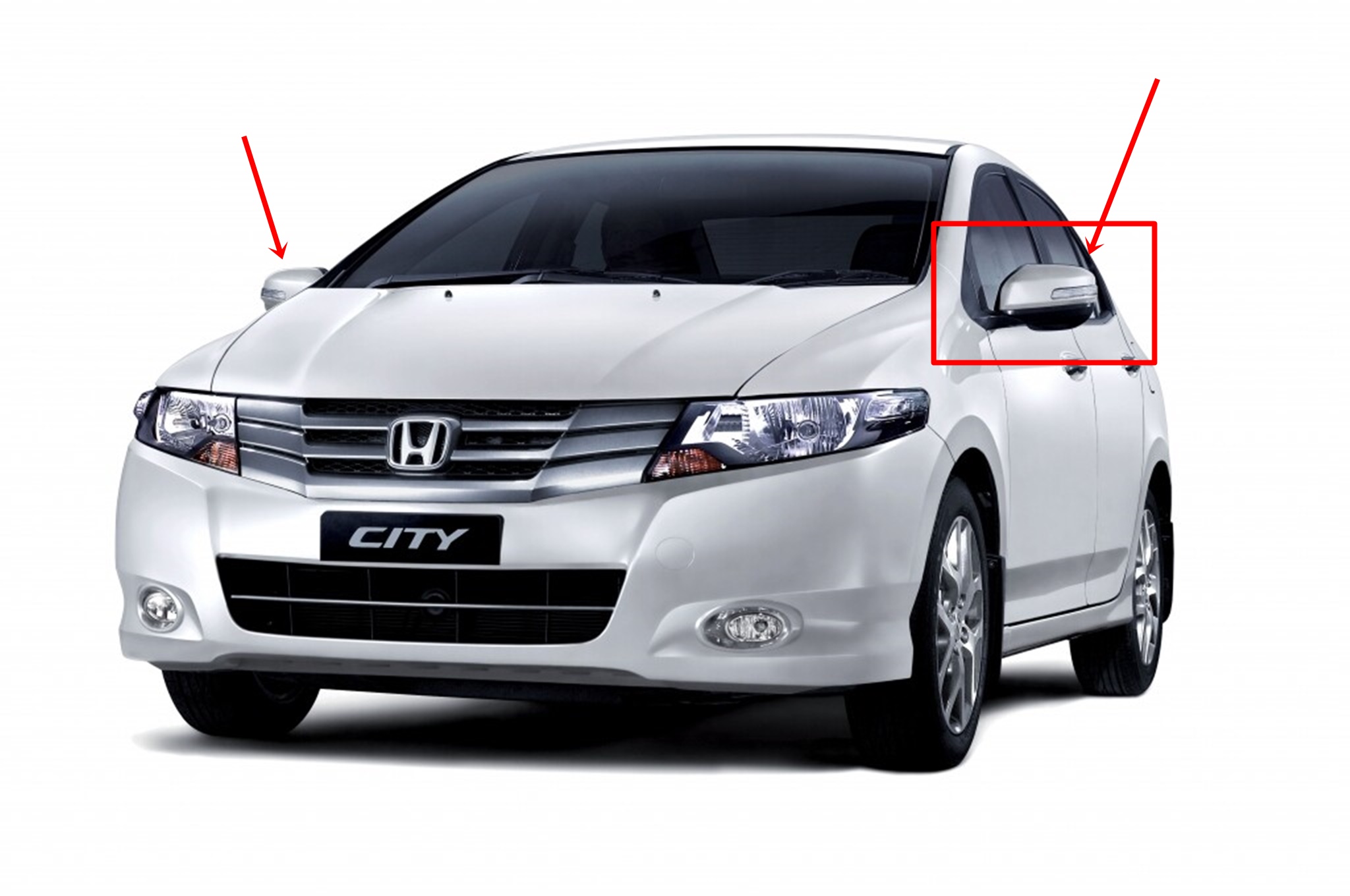 กระจกมองข้าง HONDA CITY ปี2009-2013 LH / RH (เกรดเทียบแท้) (รุ่น ไฟฟ้า 7สาย มีไฟเลี้ยว พร้อม ฝาครอบสีพื้นงานดิบ) (ราคา ต่อข้าง) - Image 6